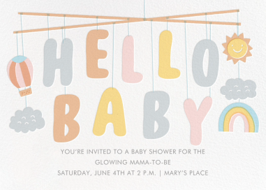 Baby Mobile - Baby Shower Invitation by Hello!Lucky