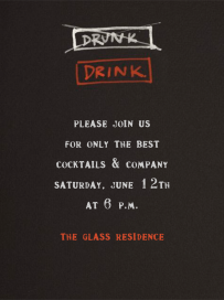 Drink/Drunk - Happy Hour Invitation by Paperless Post