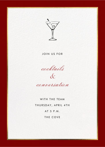 Oro (Tall) - Cocktail Party Invitation by Paperless Post