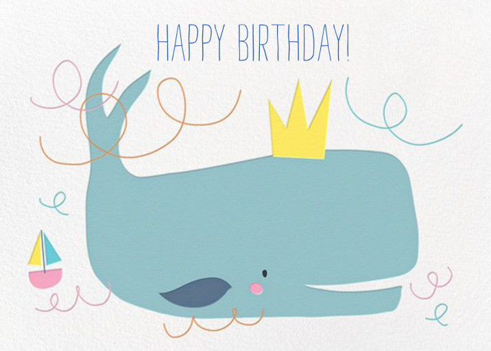 Moby's Splash - Birthday Card by Little Cube