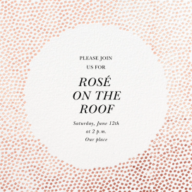 Einladungskarte „Tiny Dots“ in Roségold