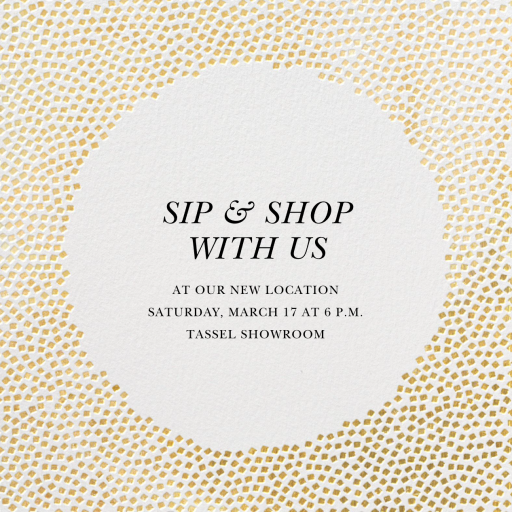 Metallic Confetti - Cocktail Party Invitation by Kelly Wearstler