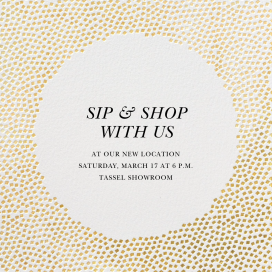 Gold Stipple Texture Invitation