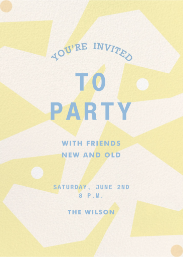 Abstract Lemon Drop - Party Invitation by Gold Rush Paper