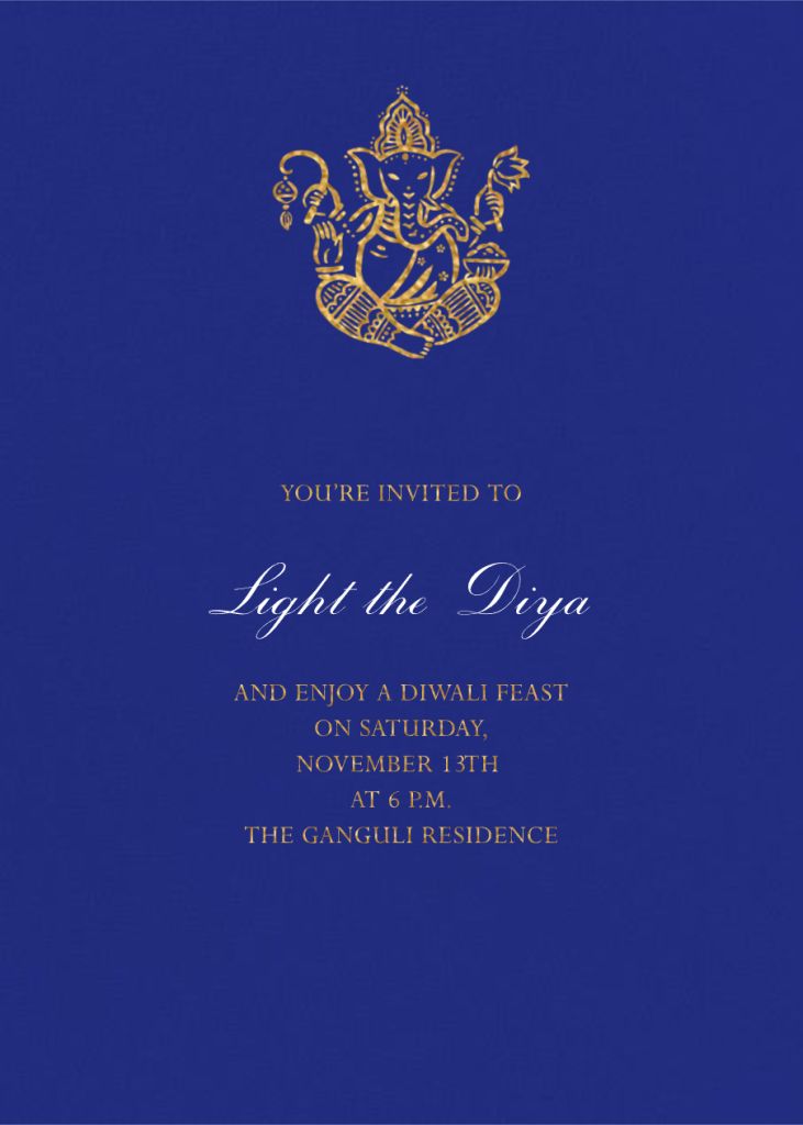 Diya Invitation