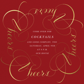 Cheers Script - Cocktail Party Invitation by Bernard Maisner
