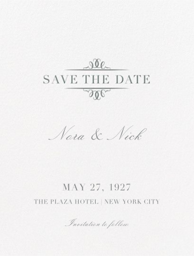 Cheverny (Save The Date) - Invitation by Crane & Co.