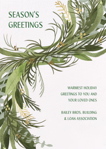Winter Garland - Business Holiday Card by Paperless Post