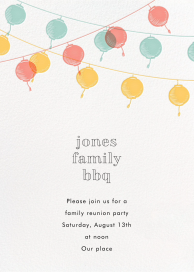 Golden String Lanterns - Family Reunion Invitation by Paperless Post
