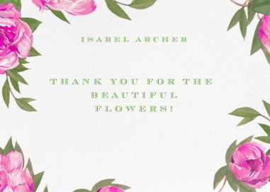 Pink Peony Border - Stationery by Paperless Post