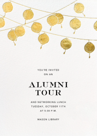 Golden String Lanterns - Alumni Event Invitation by Paperless Post