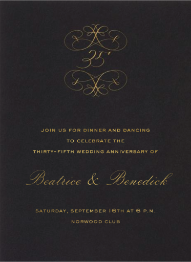 Numbers - Celebration Invitation by Bernard Maisner