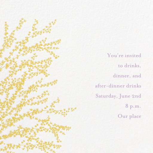 Forsythia Branch - Party Invitation by Paperless Post