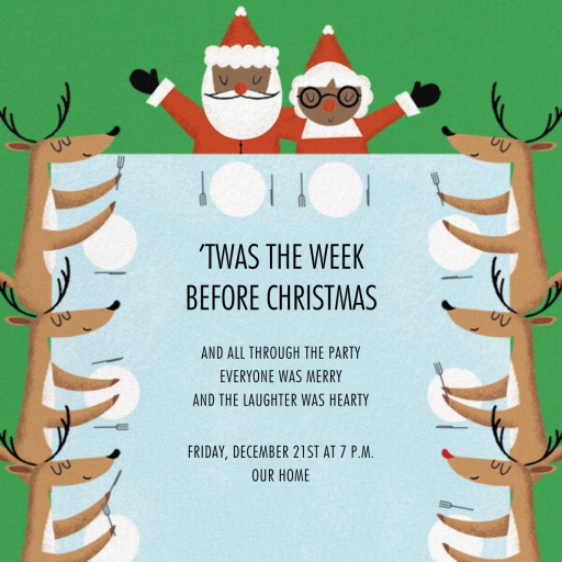 Family Meal - Christmas Party Invitation by Paperless Post