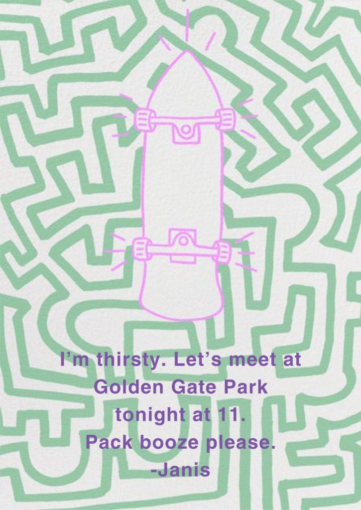 Skateboard Send online instantly RSVP tracking