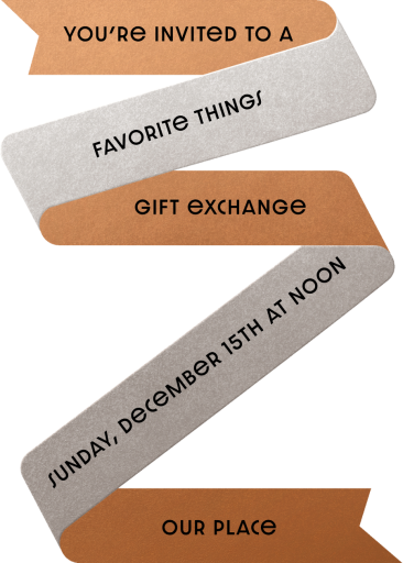 Festive Ribbon Cutout - Holiday Party Invitation by Paperless Post