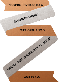 Festive Ribbon Cutout by Paperless Post