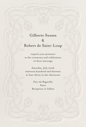 Intertwined Vines - Wedding Invitation by Emily Baird