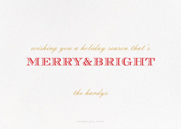 Perle Horizontal - Christmas Card by Paperless Post - Back