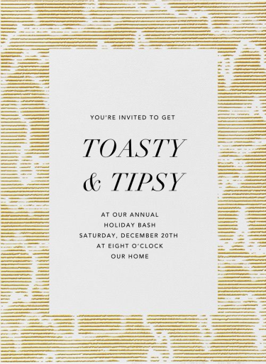 Moiré I - Corporate Holiday Party Invitation by Kelly Wearstler