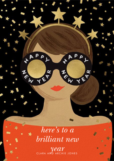 New Year Girl - New Year's Card by Rifle Paper Co.