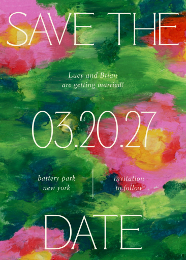 Painted Floral Save the Date