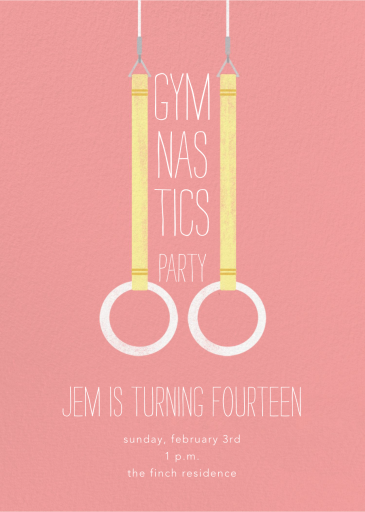 Gymnastic Rings - Invitation by Paperless Post