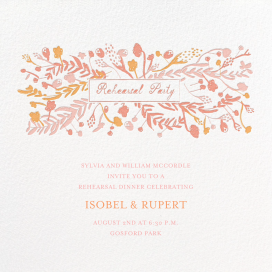 Roses for the Bride and Groom - Rehearsal Dinner Invitation by Mr. Boddington's Studio