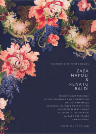 Rose Floral Ikat by Oscar de la Renta