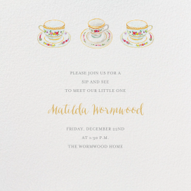 Three Cups of Tea - Baby Shower Invitation by Paperless Post