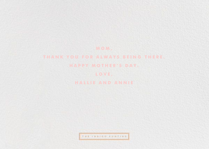 Spring Flowers - Mother's Day Card by The Indigo Bunting - Back