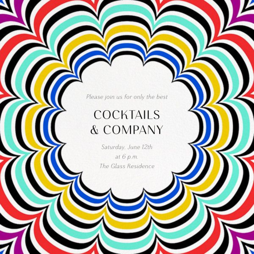 Optic Flower - Party Invitation by Mary Katrantzou