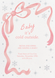 Snowflake Ribbon - Baby Shower Invitation by Paperless Post