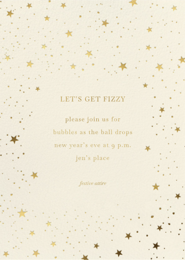 Stars and Sparkle - New Year's Eve Invitation by Sugar Paper