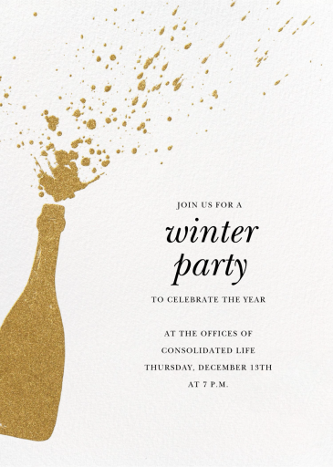 Champers - Corporate Holiday Party Invitation by Paperless Post