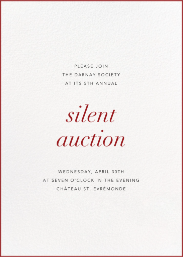 Ivory Stained Edge - Fundraiser Invitation by Paperless Post