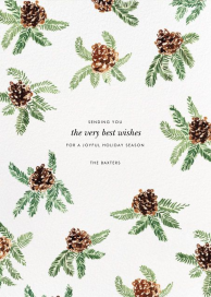 Painted Pine Cones - Holiday Card by Paperless Post
