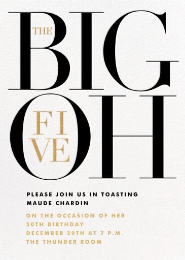 The Number Oh - Invitation by Paperless Post