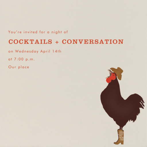 Rooster - Party Invitation by Paperless Post