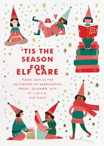 Elf Care - Holiday Party Invitation by Hello!Lucky