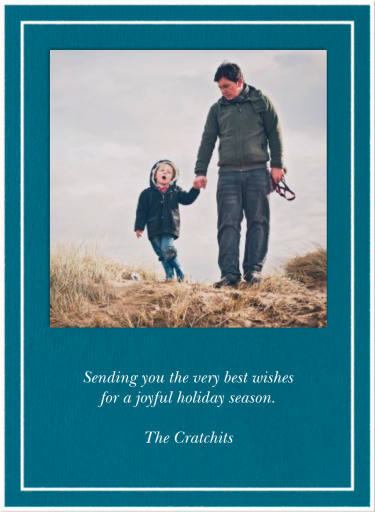 Double Border Square Photo - Holiday Card by Paperless Post