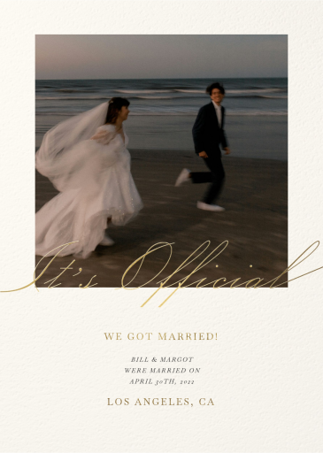 Golden Twilight - It's Official by Paperless Post