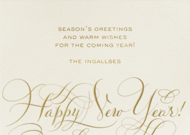 Happy New Year Script - New Year's Card by Bernard Maisner