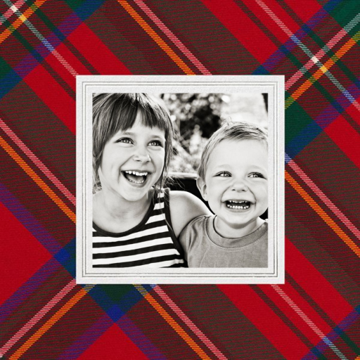 Tartan (Photo) - Christmas Card by Oscar de la Renta