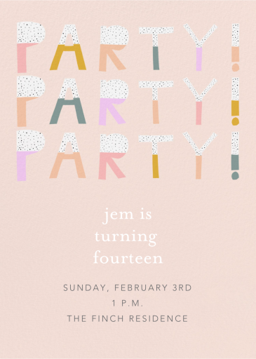 Party Party Party - Birthday Invitation by Ashley G