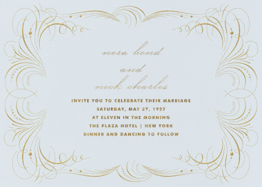 Gold Flourish - Wedding Invitation by The Indigo Bunting