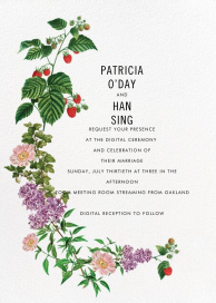 Raspberry Blossom - Wedding Invitation by Stephanie Fishwick