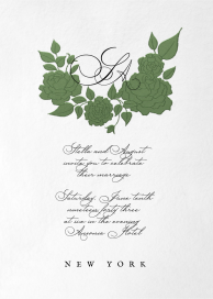 Embossed Roses - Wedding Invitation by Emilia Wickstead