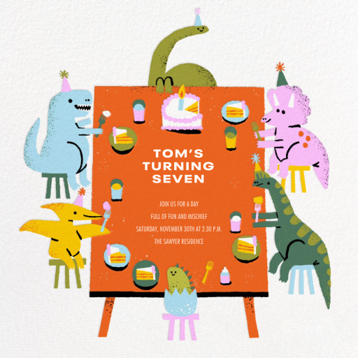 Dino Table by Paperless Post