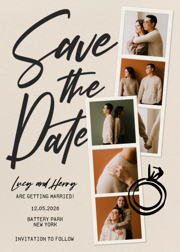 Photo Strip Ring Save The Date